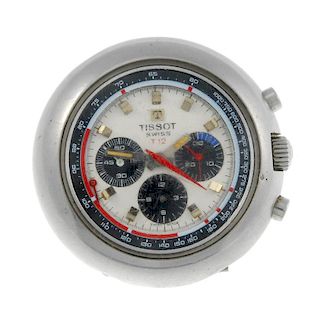 TISSOT - a gentleman's T 12 chronograph watch head. Stainless steel case. Numbered 40504. Signed man
