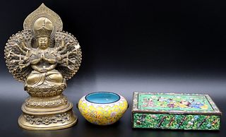 Grouping of Asian Objects Inc. Cloisonne.