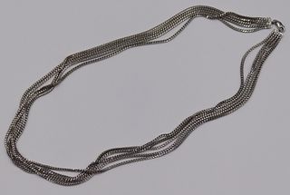 JEWELRY. 14kt White Gold Multi-Chain Necklace.