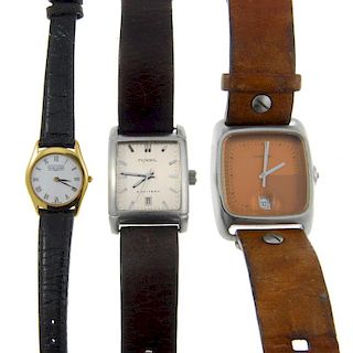A group of eleven assorted watches, to include examples by Sekio and Fossil. All recommended for spa