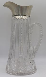 STERLING. Wilcox Sterling Mounted Claret Pitcher.