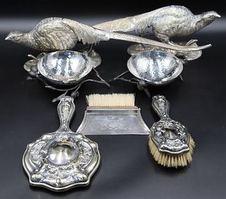 SILVERPLATE. Assorted Silver Plated Objects.