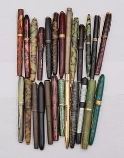 JEWELRY. (25) Vintage Pen/Pencil Grouping Pens.