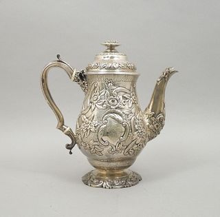 George III English Silver Coffee Pot.