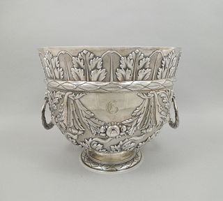 English Silver Punch Bowl, Britannia Hallmarks.