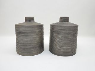 Pair of Contemporary Art Pottery Vessels.