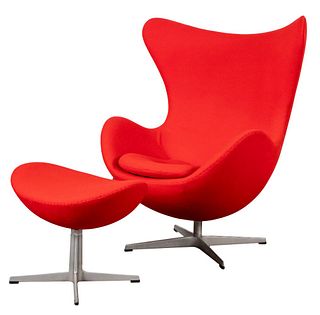 Arne Jacobsen For Fritz Hansen Egg Chair & Ottoman