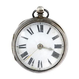 An open face pocket watch by L.Ketterer. Silver case, hallmarked London 1880. Signed full plate fuse