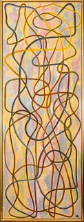 Kayo Lennar "Clairiere I" Abstract Oil on Canvas