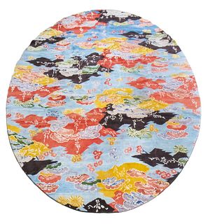 Joseph Carini Mountain Blossom Modern Oval Carpet