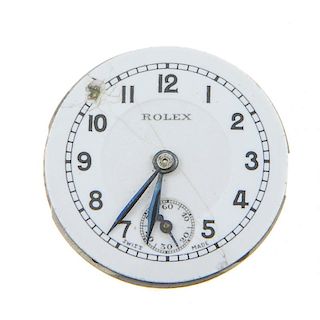 ROLEX - a manual wind watch movement. With dial. Recommended for spares and repair purposes only.  <