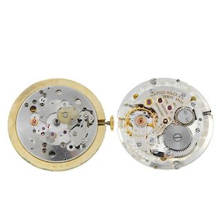 ROLEX - a group of three watch movements, with four Tudor watch movements. All recommended for spare
