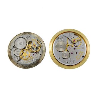 A mixed lot of seven watch movements, to include an example by Zenith, Jaeger-LeCoultre and Chopard.