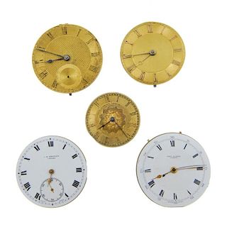 A selection of pocket watch movements in various styles and sizes. All recommended for spares and re