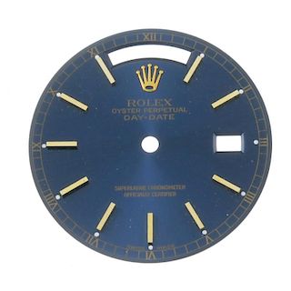 ROLEX - mixed group of parts to consist of a Rolex Oyster Perpetual Day-Date dial, two yellow metal