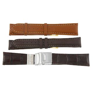 A selection of brown watch straps of various styles. Approximately 100.  <br><br>A mixed selection o