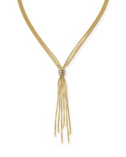 A David Yurman diamond lariat tassel necklace