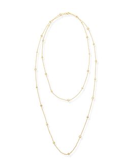 A collet diamond chain necklace