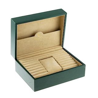 ROLEX - an incomplete watch box. Together with an incomplete Tiffany & Co. watch box.  <br><br>