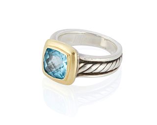 A David Yurman blue topaz ring
