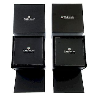 A selection of Tag Heuer watch boxes, some incomplete. Approximately 20.  <br><br>Due to the quantit