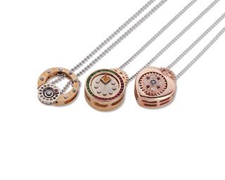 Three Roberto Brun diamond and gem-set pendant necklaces