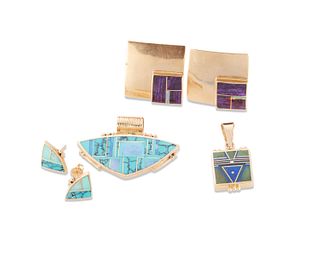 A group of Ray Tracey inlay hardstone jewelry