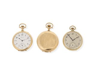 Three gold-filled Howard pocketwatches