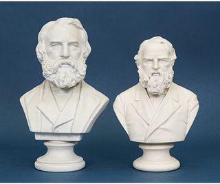 TWO BUSTS OF H.W. LONGFELLOW