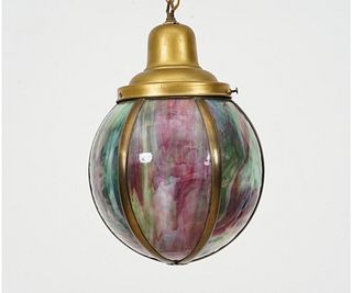 SLAG GLASS HALL LAMP