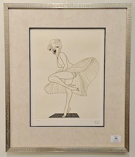 Al Hirschfeld (1903-2003) etching of Marilyn Monroe - The Seven Year Itch, signed in pencil lower right Hirschfeld, numbered in penc...