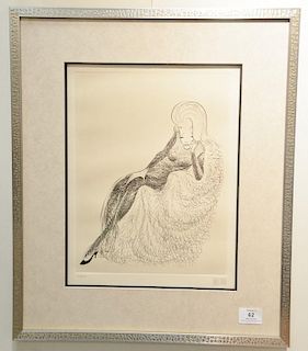 Al Hirschfeld (1903-2003) etching of Marlene Dietrich, signed in pencil lower right Hirschfeld, numbered in pencil lower left 66/200...