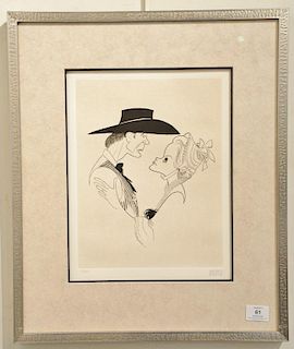 Al Hirschfeld (1903-2003) etching, High Noon with John Wayne, signed in pencil lower right Hirschfeld, numbered in pencil lower left...