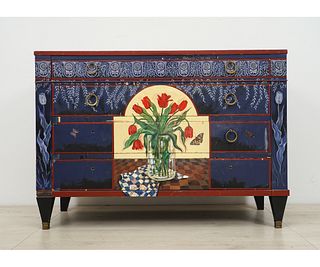 BAKER FURNITURE PAINTED CHEST