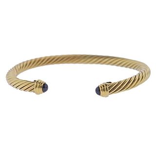 David Yurman 18k Gold Iolite Cuff Bracelet