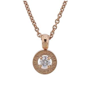Bulgari Bvlgari 18k Gold Diamond Pendant Necklace 