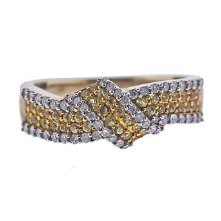 Kallati White Fancy Diamond Gold Ring