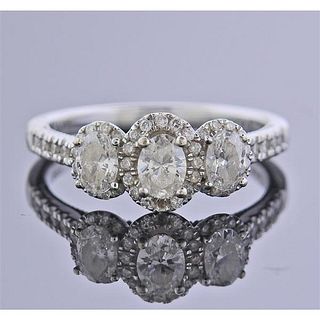 Mixed Cuts 14k Gold Diamond Engagement Ring