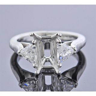 Platinum 14k Gold Diamond Engagement Ring Setting