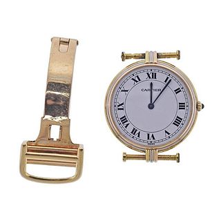 Cartier Vendome Trinity 18k Gold Watch 