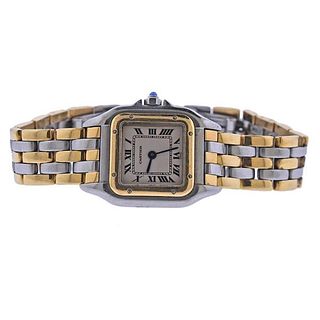 Cartier Panthere 18k Gold Steel Watch 