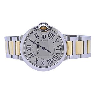 Cartier Ballon Bleu 18k Gold Steel Watch 3005