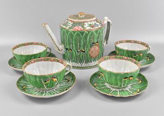 Group of Chinese Cabbage Tea Set, ROC Period