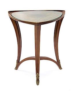 A Louis Majorelle Art Nouveau Mahogany Occasional Table, Height 30 x width 28 x depth 26 inches.