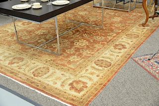 Oushak Oriental carpet, 9'5" x 13'10".