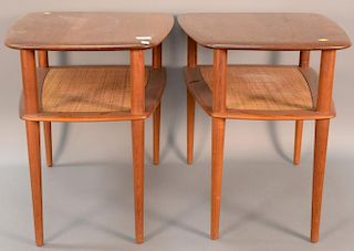 Grete Jalk end tables and magazine stand. ht. 23 in.; wd. 19 in.; dp. 28 in.