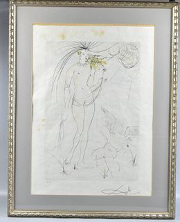 Salvador Dali Lithograph,Title" Birth of Venus"