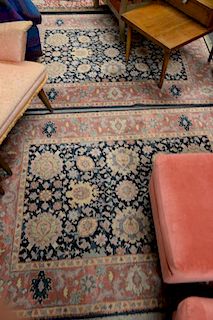 Four Karastan rugs, three are Colonial Williamsburg, 5'9" x 9, 4'3" x 5'9", 4'3" x 5'9", and 2'6" x 12'.