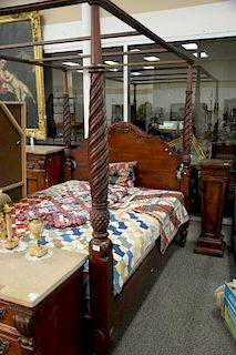 Ethan Allen four post plantation canopy bed, queen size. ht. 84 1/2 in.