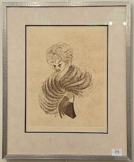 Al Hirschfeld (1903-2003) etching of Lucille Ball, signed in pencil lower right Hirschfeld, numbered in pencil lower left 112/150, 1...